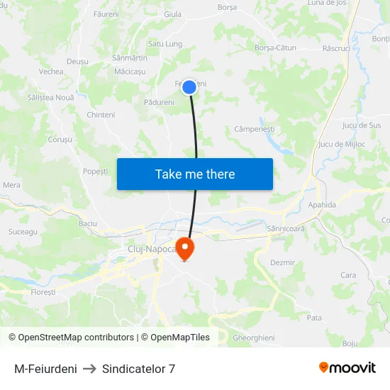 M-Feiurdeni to Sindicatelor 7 map