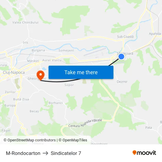 M-Rondocarton to Sindicatelor 7 map