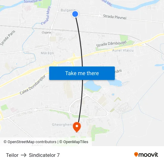 Teilor to Sindicatelor 7 map