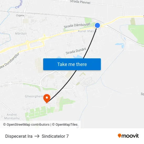 Dispecerat Ira to Sindicatelor 7 map