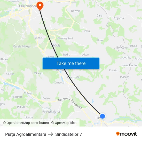 Piața Agroalimentară to Sindicatelor 7 map