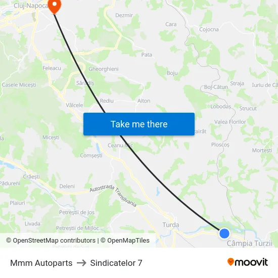 Mmm Autoparts to Sindicatelor 7 map