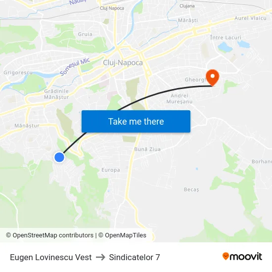 Eugen Lovinescu Vest to Sindicatelor 7 map