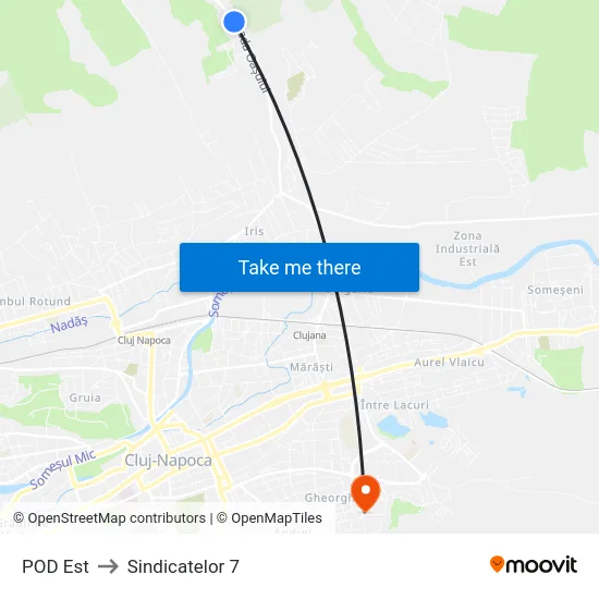 POD Est to Sindicatelor 7 map