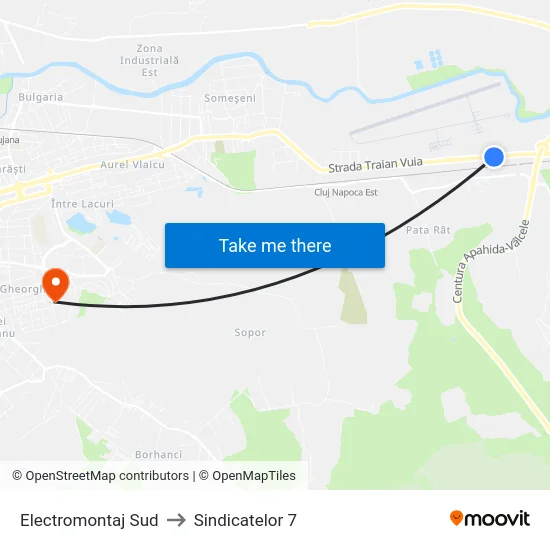 Electromontaj Sud to Sindicatelor 7 map