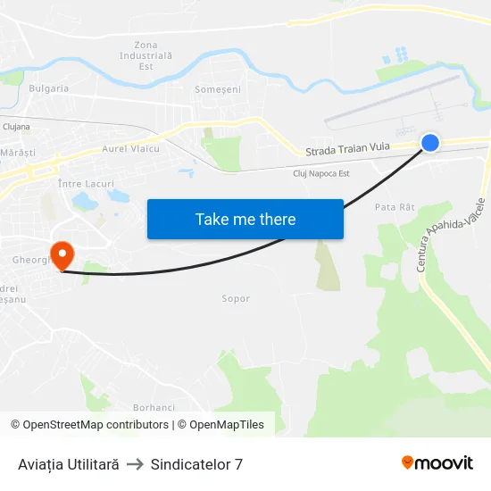 Aviația Utilitară to Sindicatelor 7 map