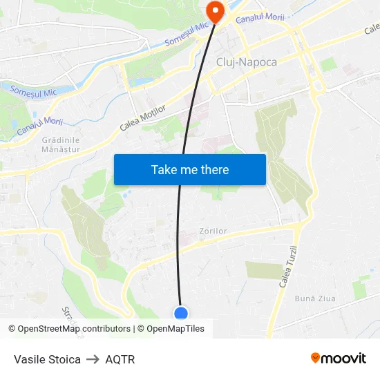 Vasile Stoica to AQTR map