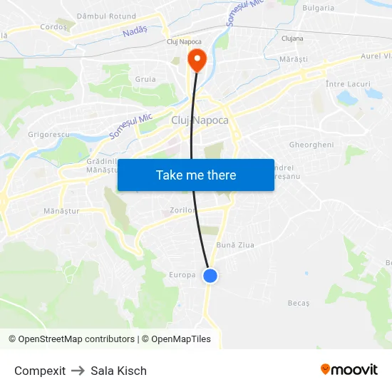 Compexit to Sala Kisch map