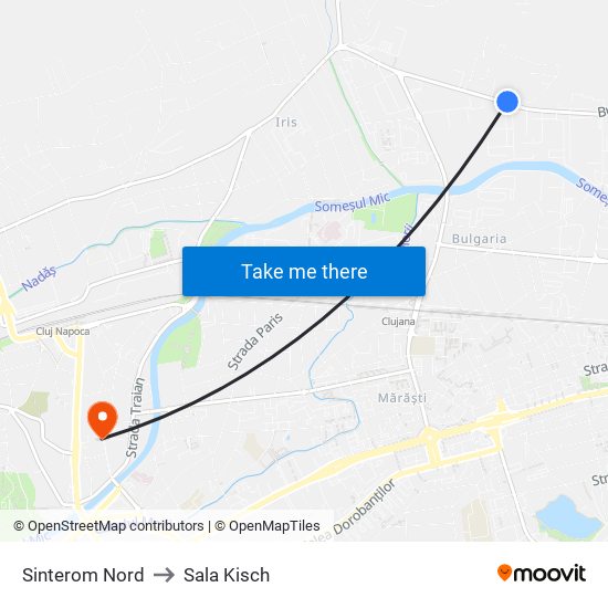 Sinterom Nord to Sala Kisch map