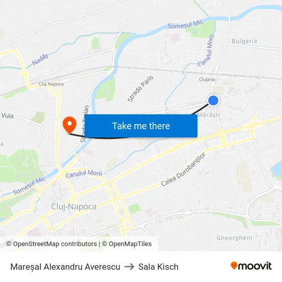 Mareșal Alexandru Averescu to Sala Kisch map