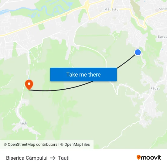 Biserica Câmpului to Tauti map