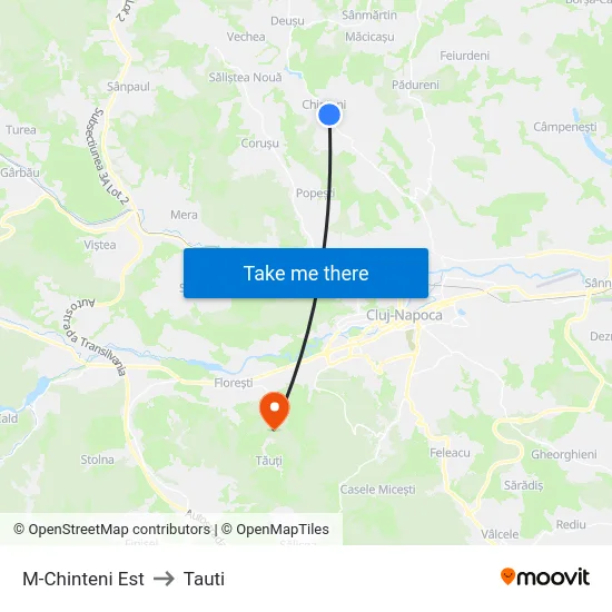 M-Chinteni Est to Tauti map