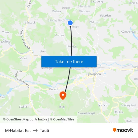 M-Habitat Est to Tauti map