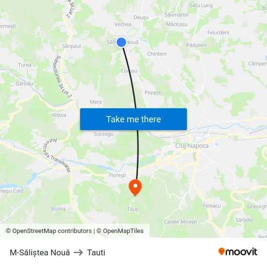 M-Săliștea Nouă to Tauti map