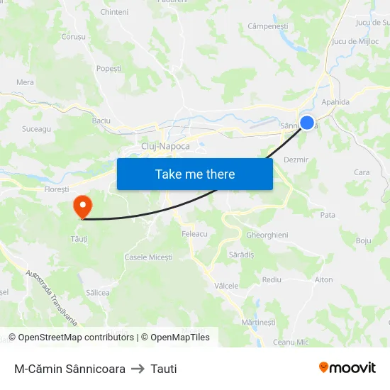 M-Cămin Sânnicoara to Tauti map