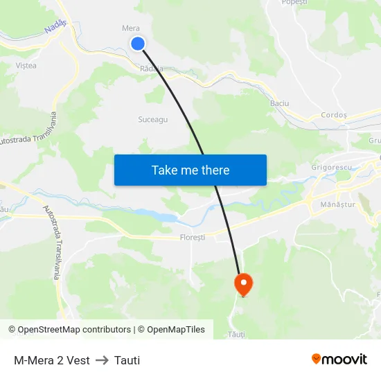 M-Mera 2 Vest to Tauti map
