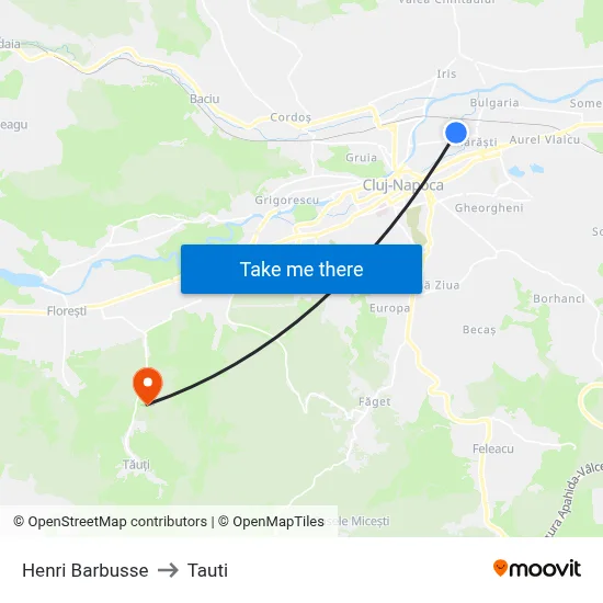 Henri Barbusse to Tauti map