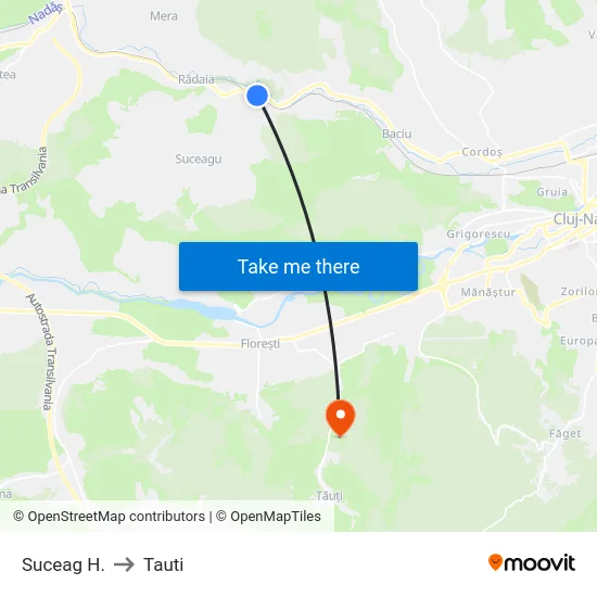 Suceag H. to Tauti map