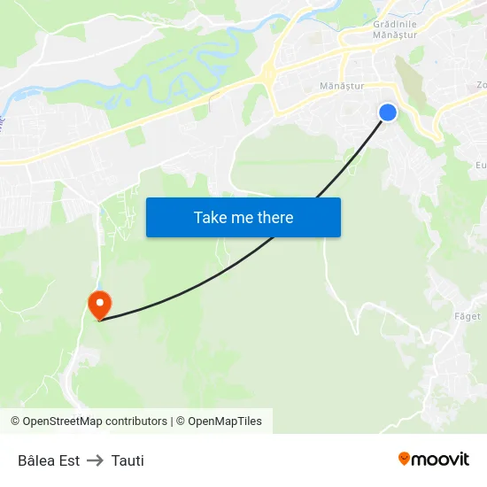 Bâlea Est to Tauti map