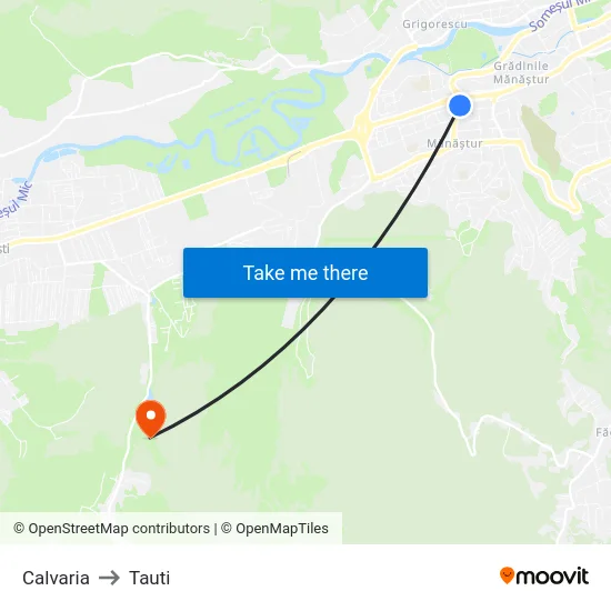 Calvaria to Tauti map