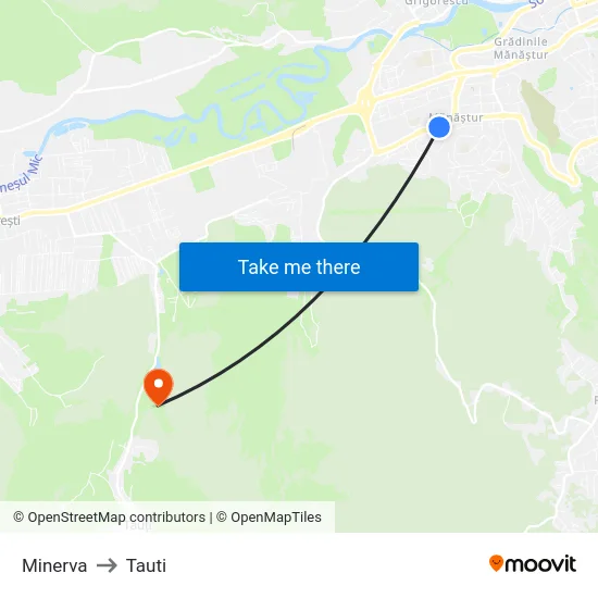 Minerva to Tauti map