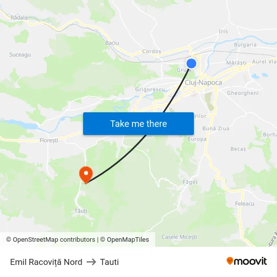 Harta de Emil Racoviță Nord către Tauti