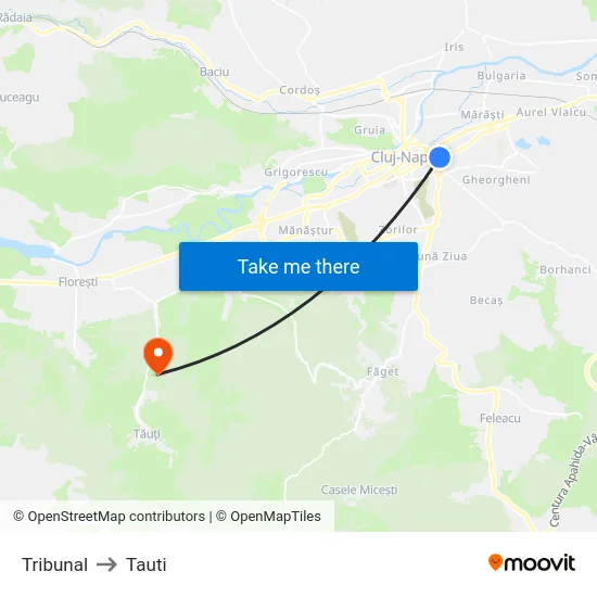 Tribunal to Tauti map