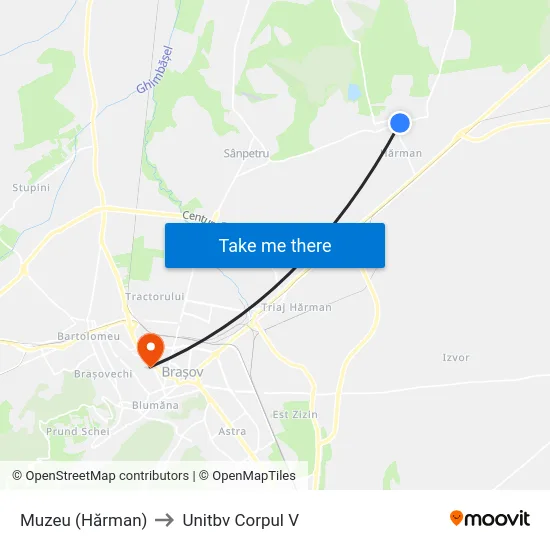 Muzeu (Hărman) to Unitbv Corpul V map