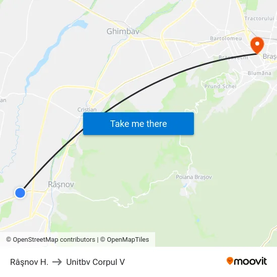 Râşnov H. to Unitbv Corpul V map