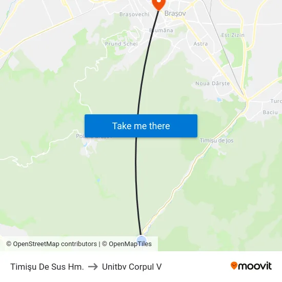 Timişu De Sus Hm. to Unitbv Corpul V map