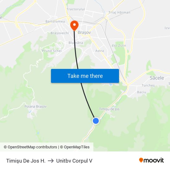 Timişu De Jos H. to Unitbv Corpul V map