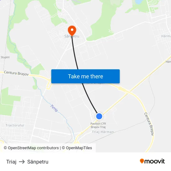 Triaj to Sânpetru map