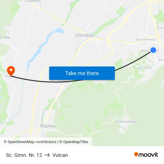 Sc. Gimn. Nr. 12 to Vulcan map