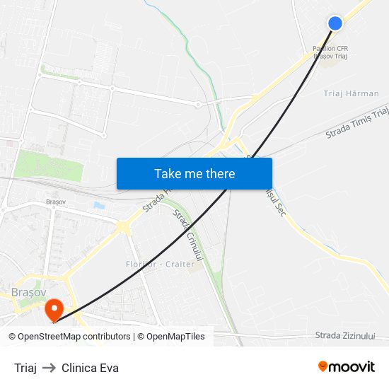 Triaj to Clinica Eva map