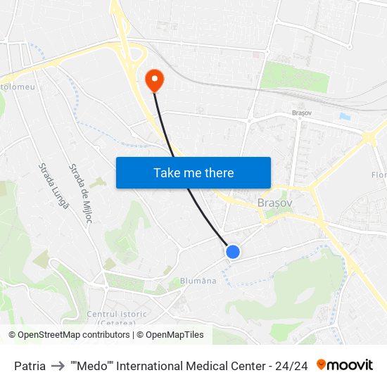 Patria to ""Medo"" International Medical Center - 24 / 24 map