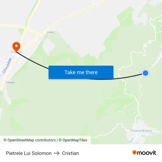 Pietrele Lui Solomon to Cristian map