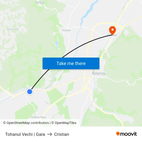 Tohanul Vechi | Gara to Cristian map