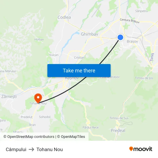 Câmpului to Tohanu Nou map