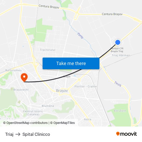 Triaj to Spital Clinicco map