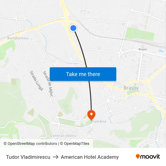 Tudor Vladimirescu to American Hotel Academy map