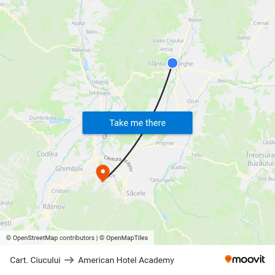 Cart. Ciucului to American Hotel Academy map
