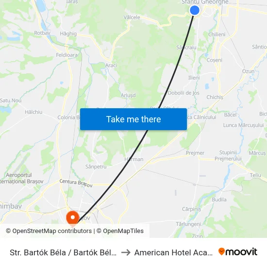 Str. Bartók Béla / Bartók Béla Utca to American Hotel Academy map