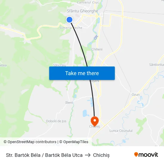 Str. Bartók Béla / Bartók Béla Utca to Chichiș map