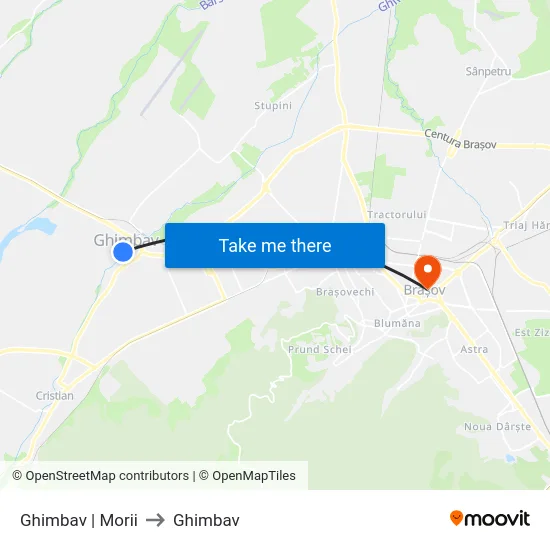 Ghimbav | Morii to Ghimbav map