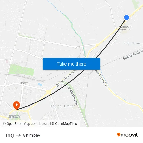 Triaj to Ghimbav map