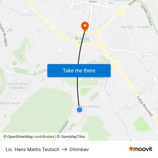 Lic. Hans Mattis Teutsch to Ghimbav map
