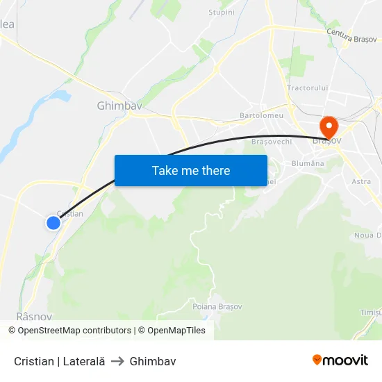 Cristian | Laterală to Ghimbav map