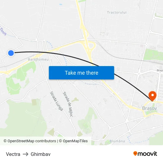 Vectra to Ghimbav map