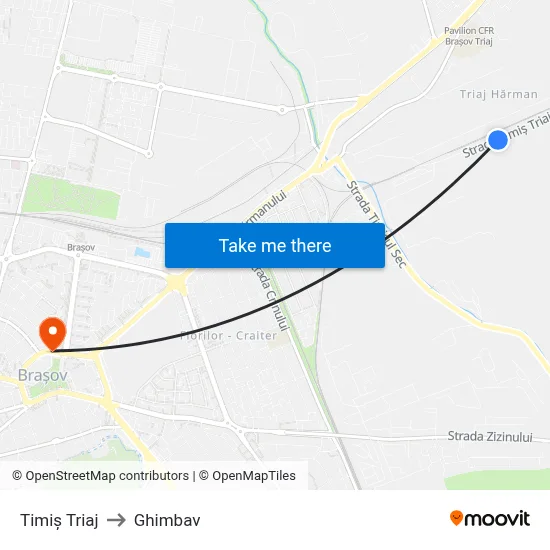 Timiș Triaj to Ghimbav map