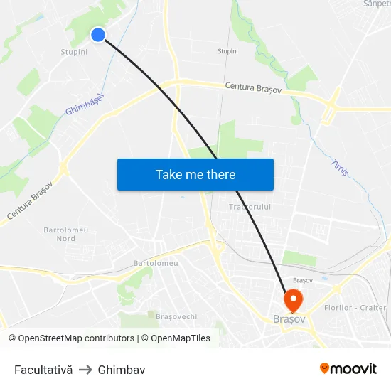 Facultativă to Ghimbav map